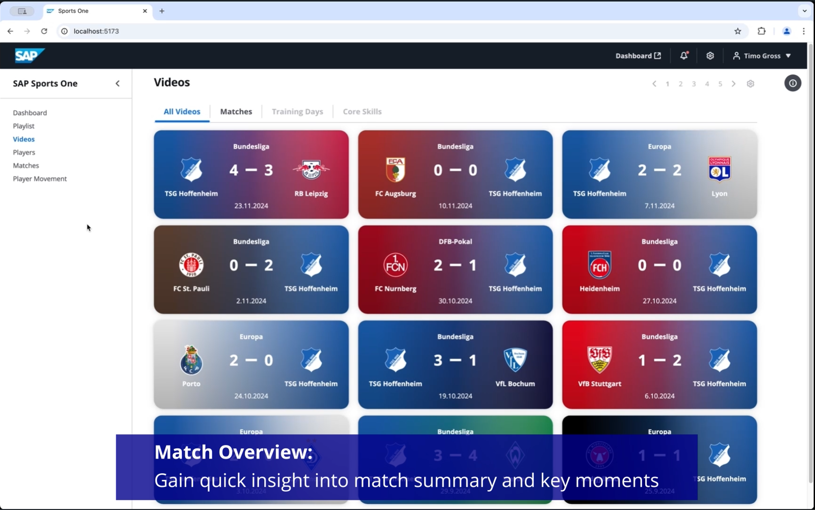 SAP Sports One & Futbol Takımı Analizi ( Pyhton)